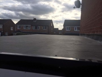 view of a flat roof