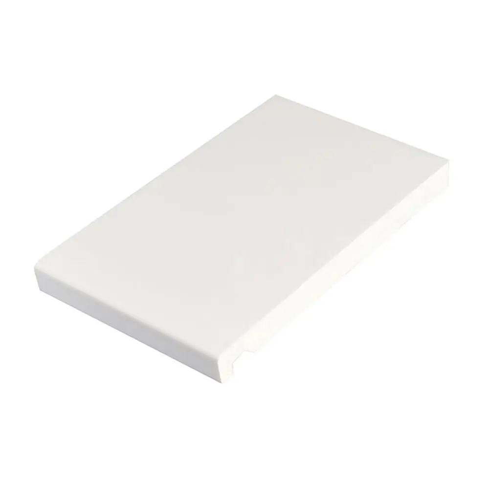 White rectangular foam mattress with one edge notched.