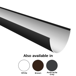 Black gutter section with available color options: white, brown, anthracite grey.