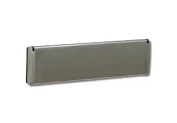 Metallic gray wall-mounted hand dryer with a sleek design and no visible logo.